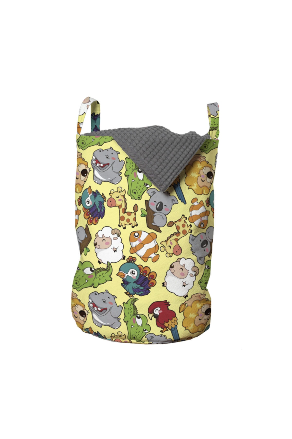 Rengirenk Doğa Çamaşır Sepeti Sevimli Minik Hayvanlar