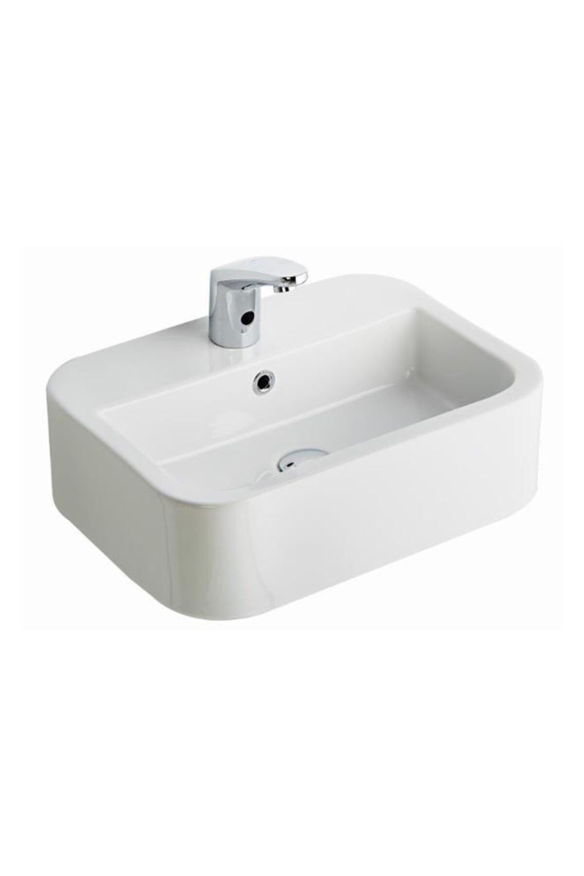 Seramiksan Aqua Tezgah Üstü Oval Dikdörtgen Lavabo 56cm