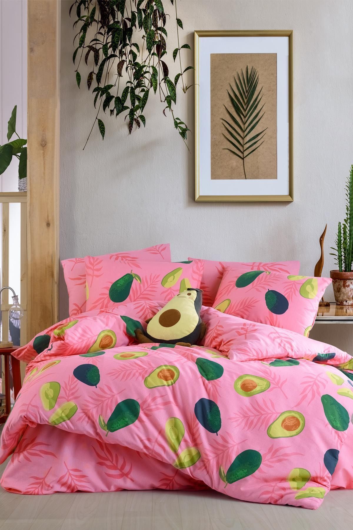 fushia avocado pink 100 pamuk cift kisilik avakado nevresim takimi fiyati yorumlari trendyol