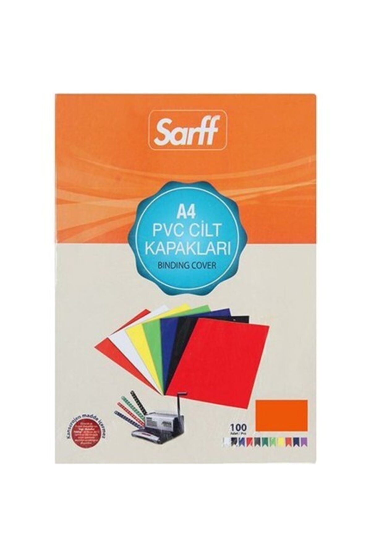 SARFF A-4 Cilt Kapağı 450 Micron Kırmızı 50 Li (1 Paket 50 Adet)