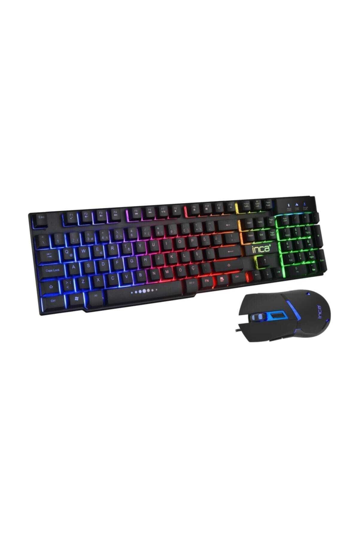 Inca Ikg-448 Gökkuşağı Efect Mekanik Hisli Gaming Klavye ve Mouse Set