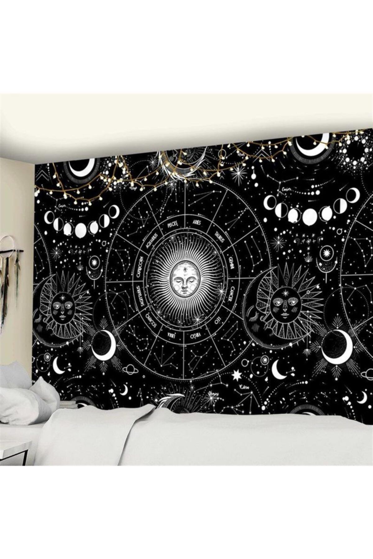 Trendiz Astrology Siyah Duvar Halısı W20021