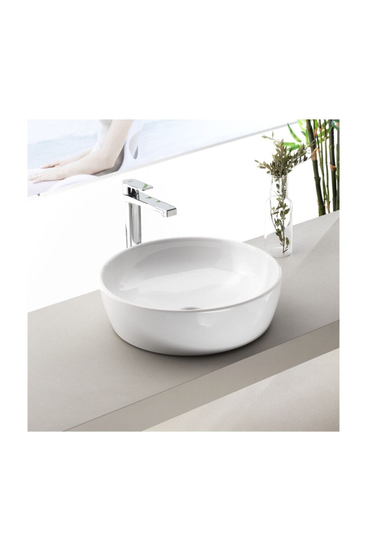 TURKUAZ One Oval Çanak Tezgahüstü Lavabo 46 cm