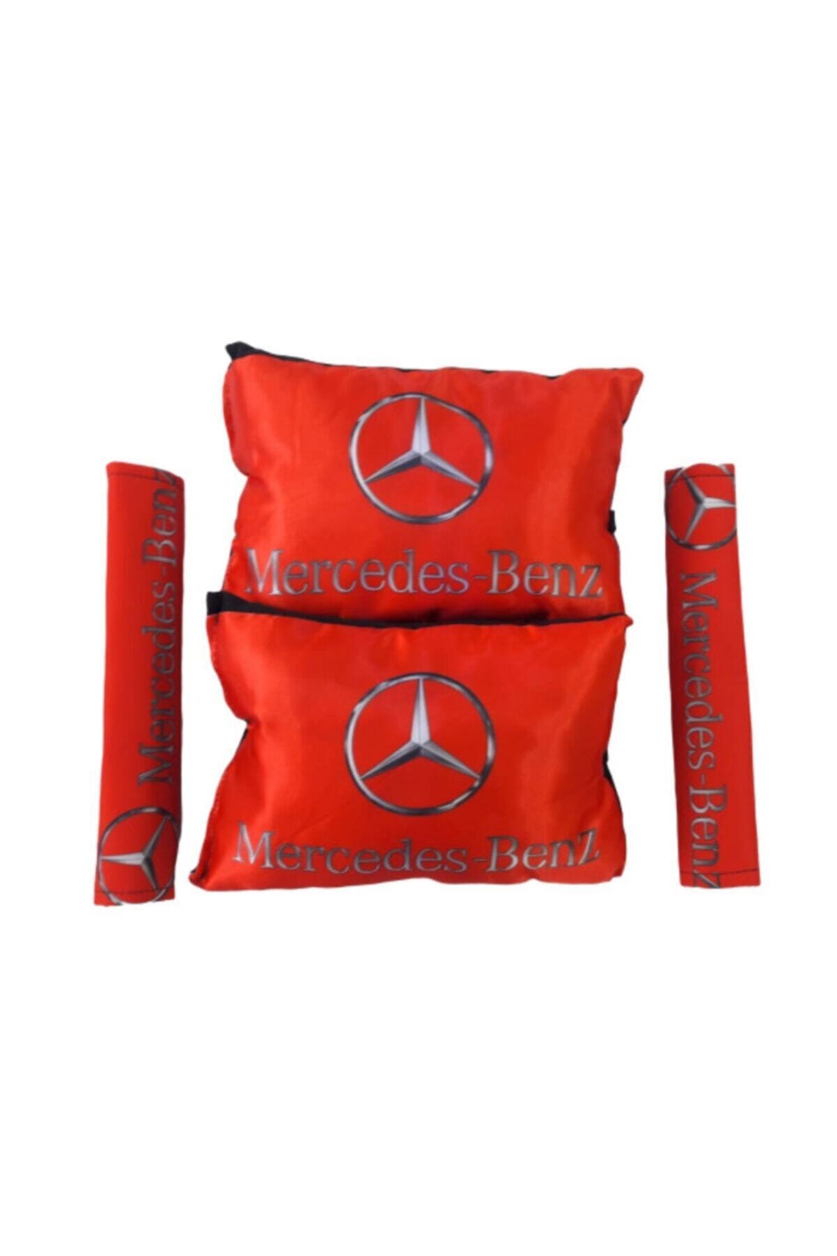 MERCEDES Kırmızı Boyun Yastığı Ve Kemer Konforu