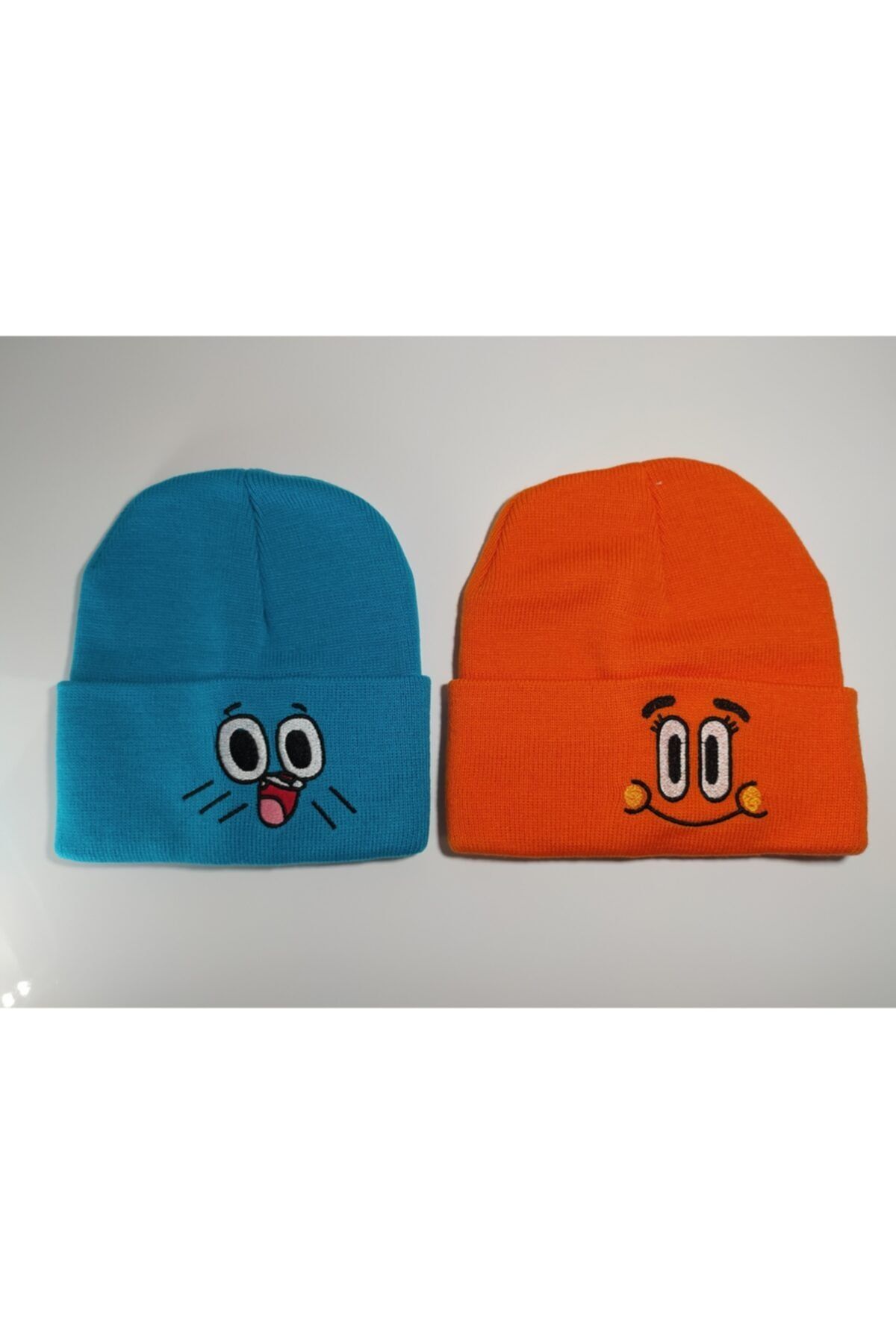Işıl Işıl Gumball Darwin Nakış Işlemeli Bere 2li Set, Unisex