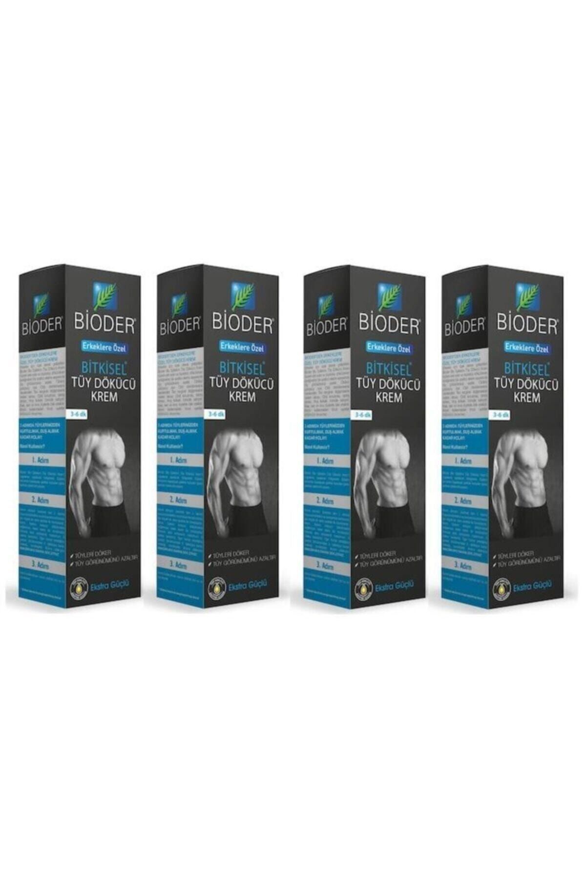 Bioder Bitkisel Tüy Dökücü Krem Erkeklere Özel 100 ml X 4 Adet