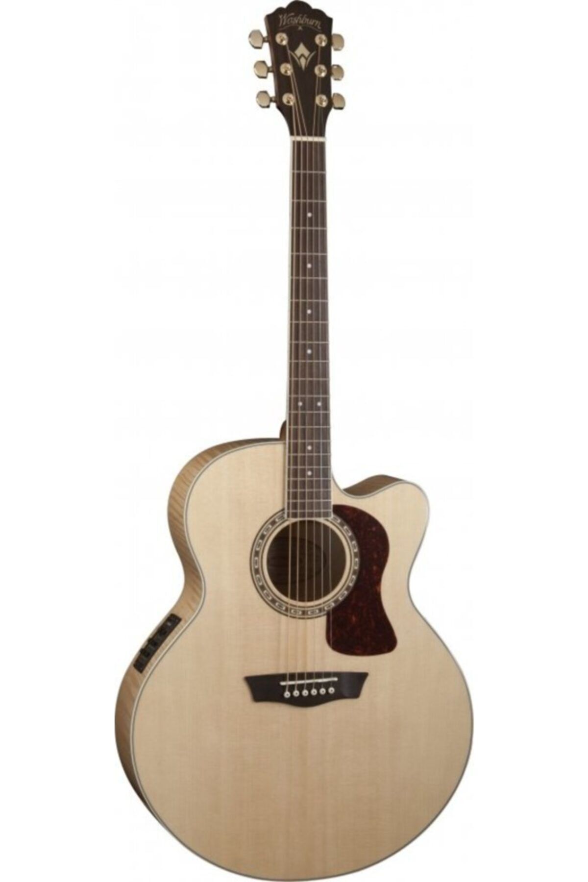 Washburn Hj40sce Heritage 40 Seris Jumbo Kasai Elektro Akustik Gitar