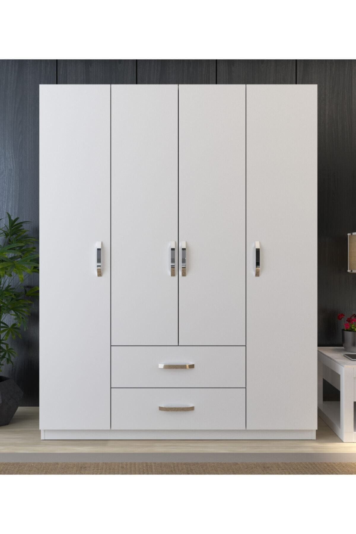 Metalia Smartline 4 Kapı 2 Çekmeceli Gardrop