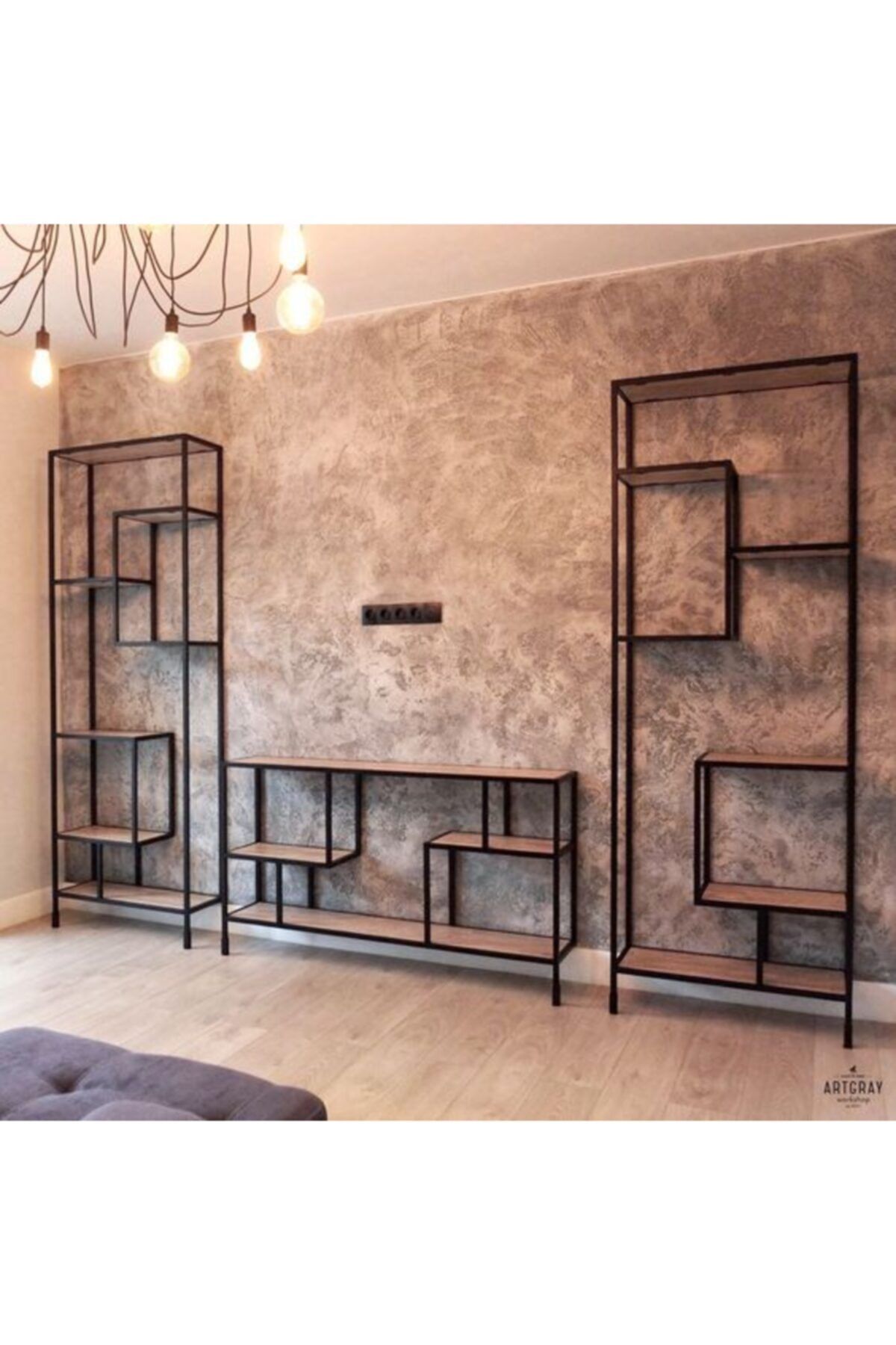 Atolly Home 3 Lü Set Tv Ünitesi Yan 2 Kitaplık Dahildir.