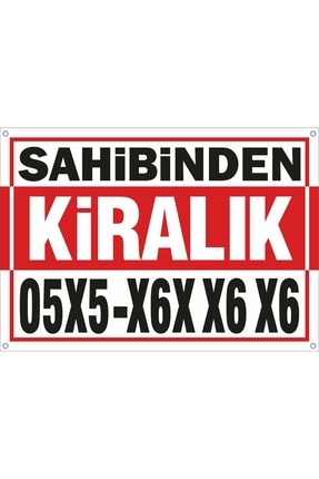 Dijital Sahibinden Kiralık Branda- Afiş- Pankart 70x100cm Image 0