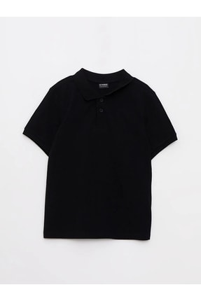 Polo Yaka Basic Kısa Kollu Erkek Çocuk Tişört Image 0