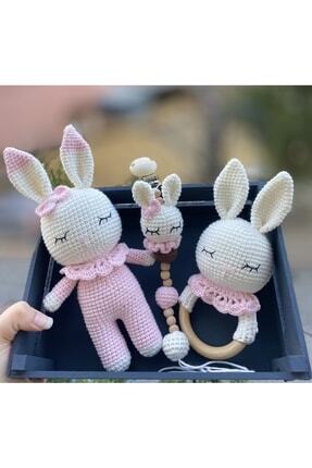 Amigurumi Uyuyan Tavşan Yenidoğan Set Image 0