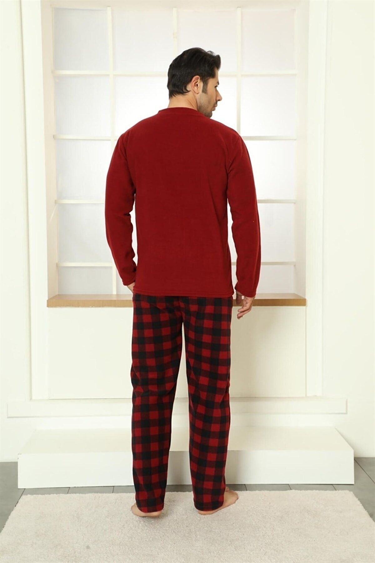 shopshop Winter Plaid Well Soft Men s Fleece Pajama Set 0246