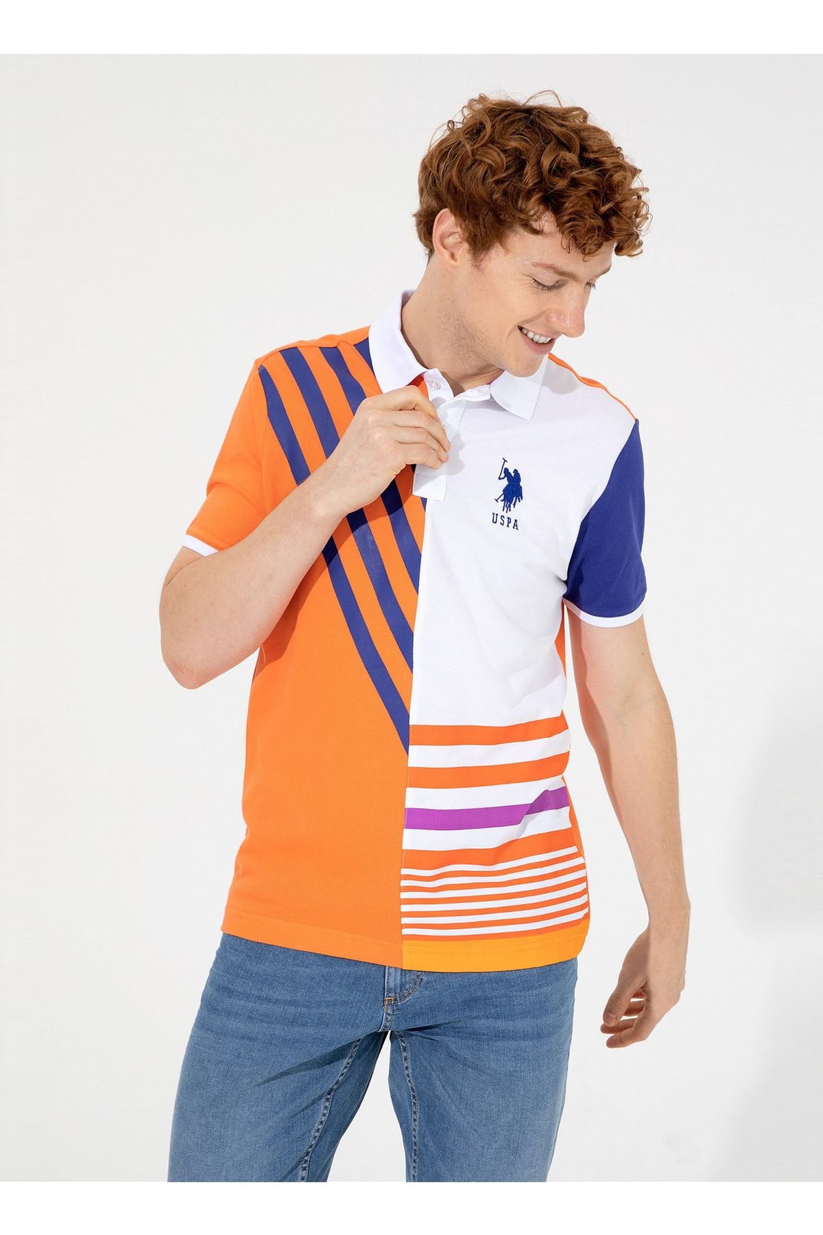 Us polo top t shirts orange