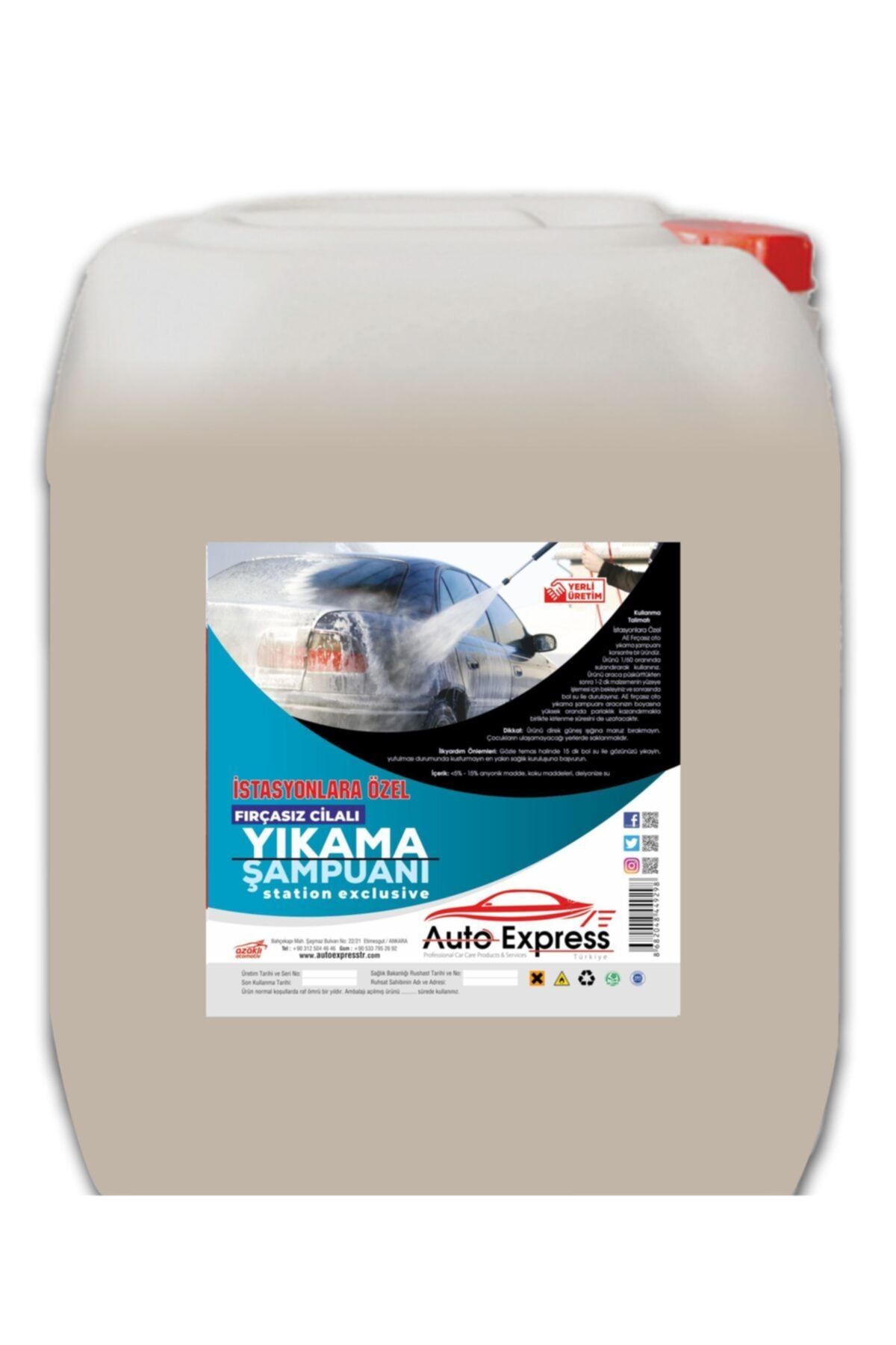 AUTOEXPRESSTÜRKİYE Auto Express Istasyonlara Özel Fırçasız Cilalı Yıkama Şampuanı 20 Kg1