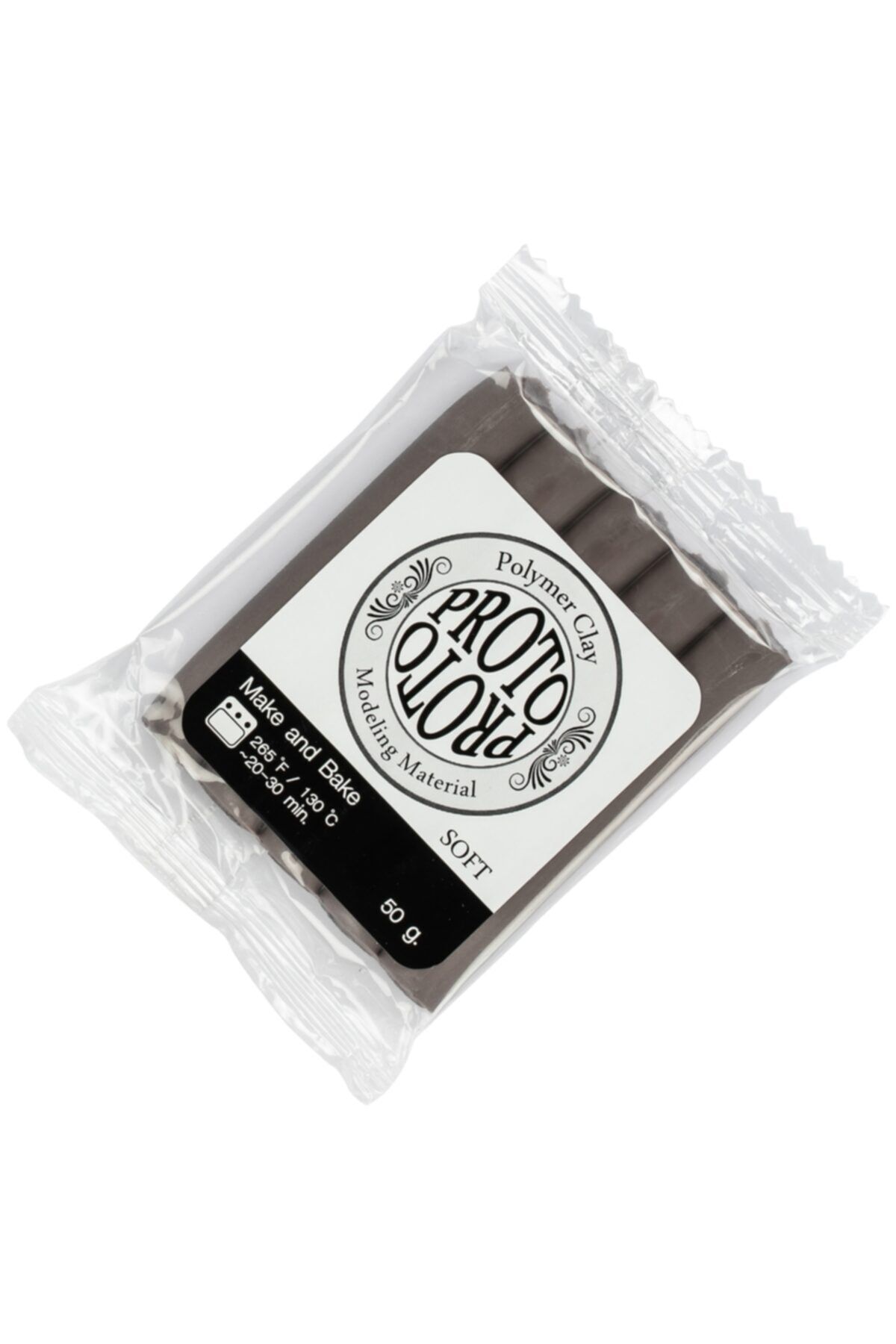 Kiddy Proto Polimer Kil 50 gram Koyu Gri