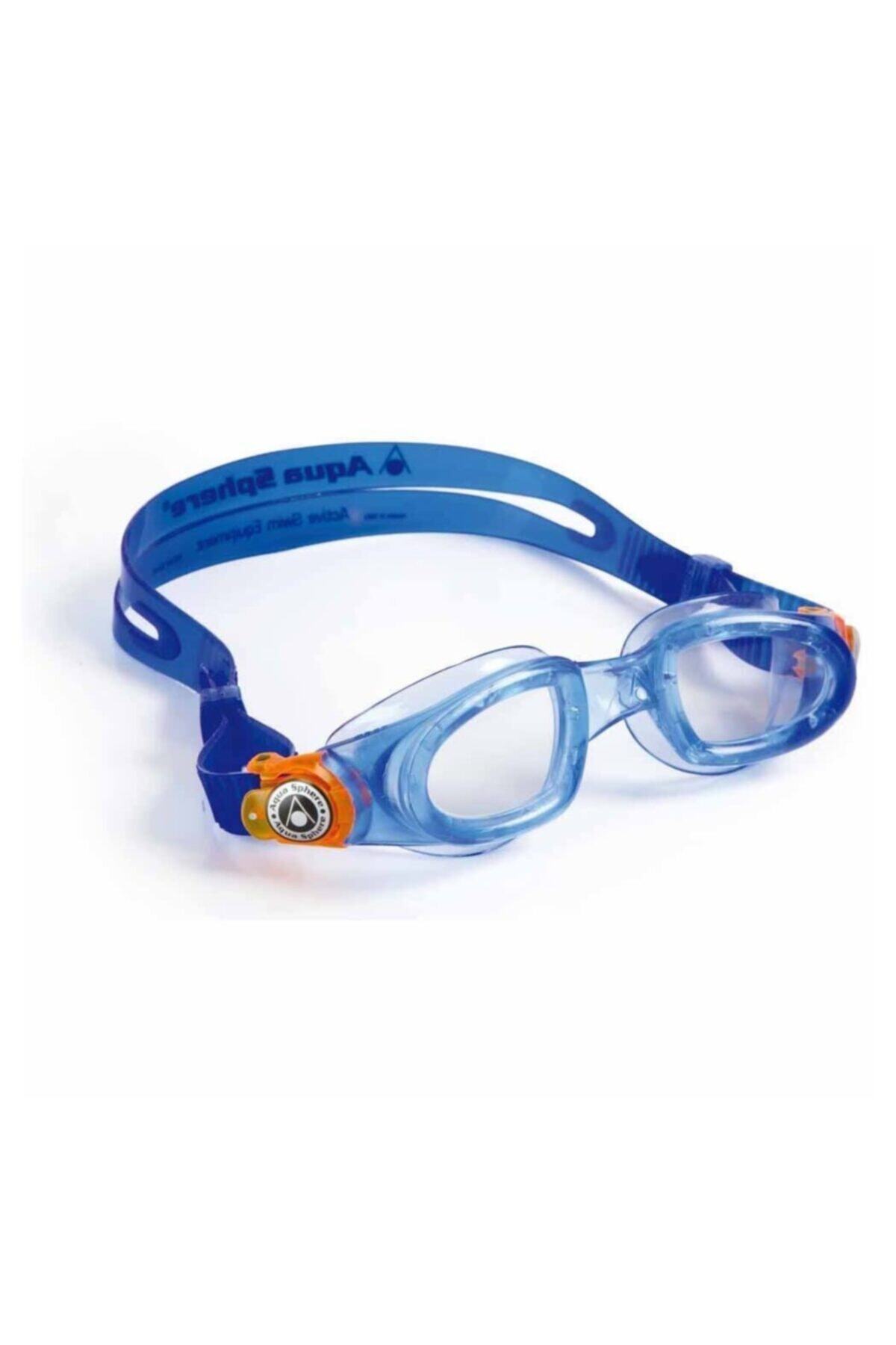 Aqua Sphere Moby Kid Şeffaf Cam - Mavi/turuncu Çerçeve - Mavi Etek