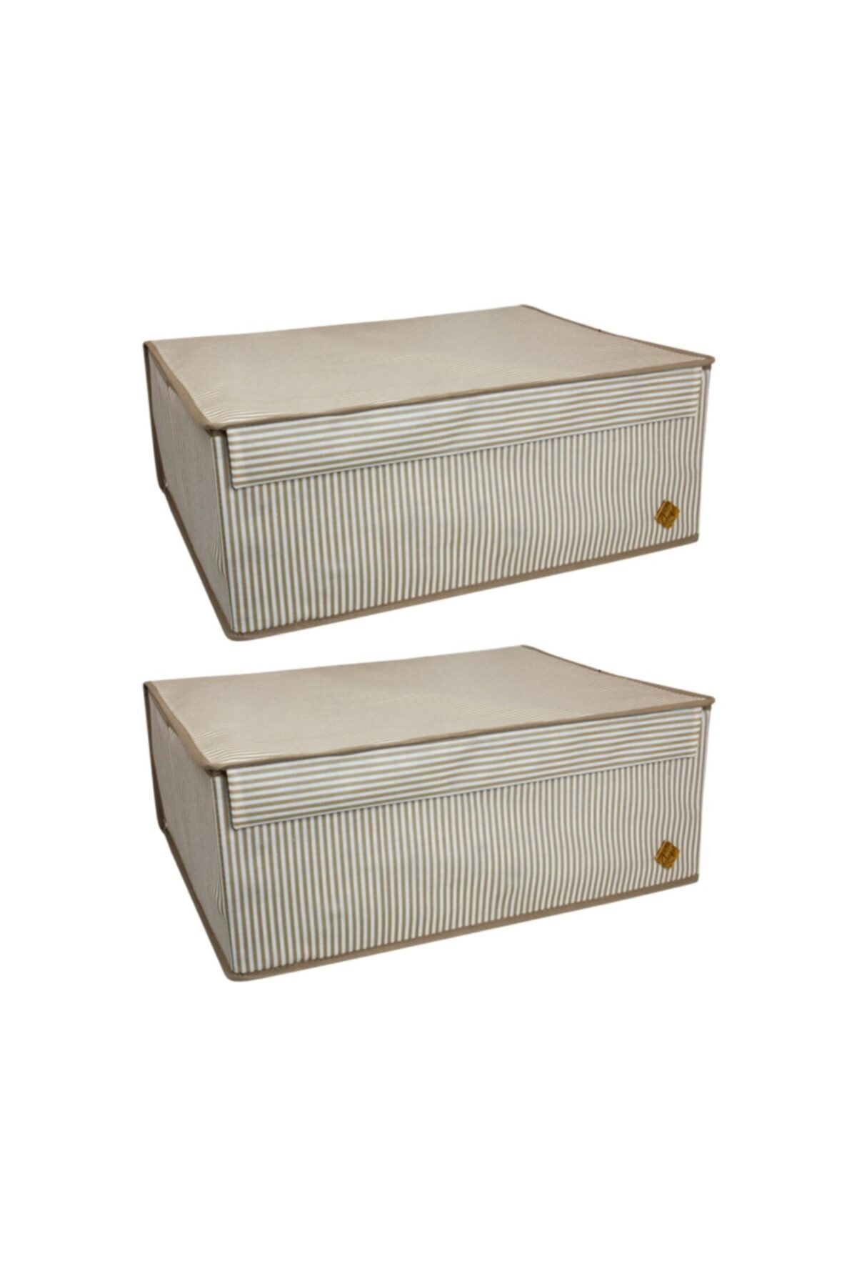 Arrita Home 2 Adet Kapaklı Çok Amaçlı Hurç Kutu Baza 50 X 40 X 19 Cm Kahverengi