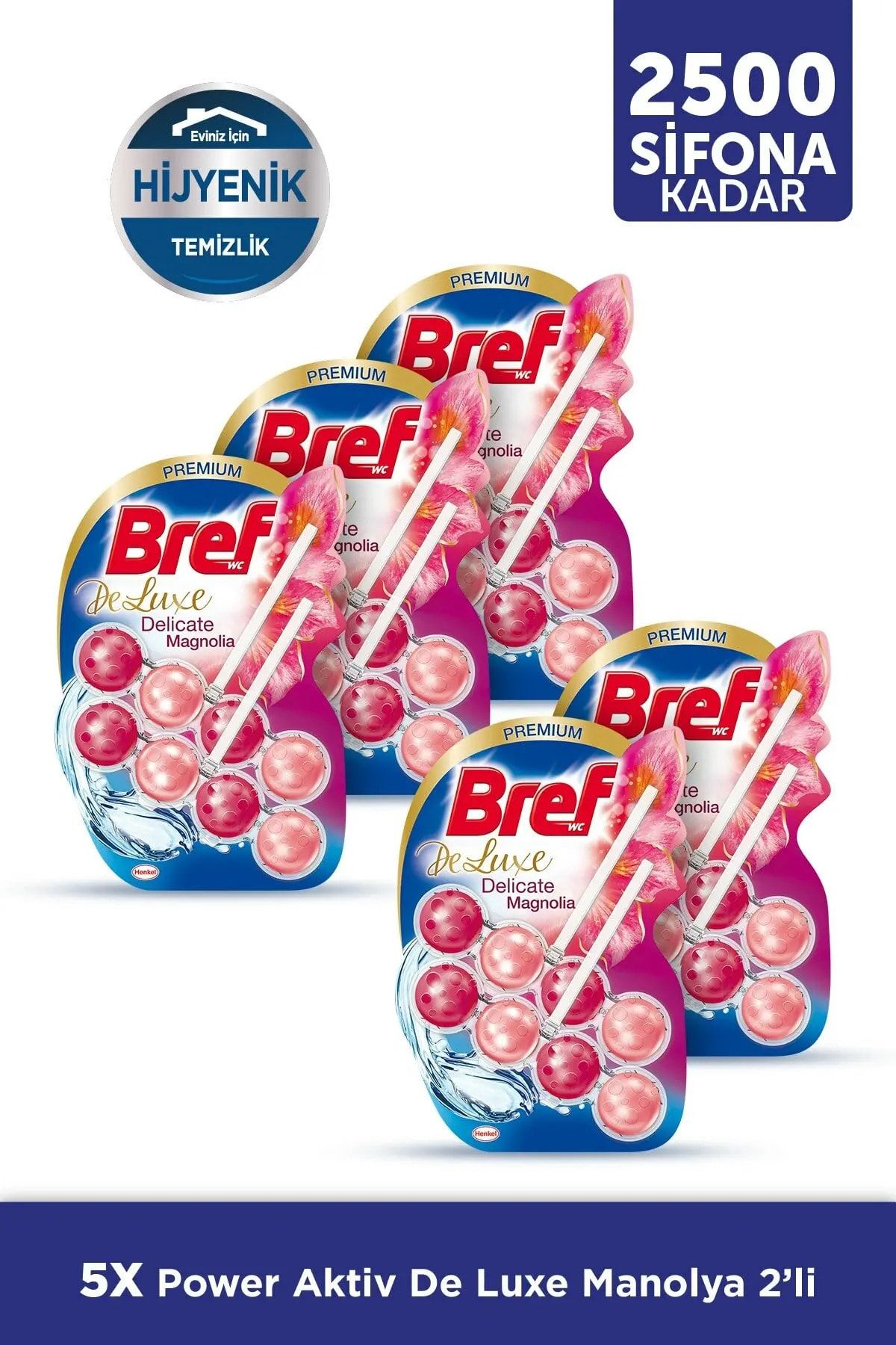 Bref WC Deluxe Duopack Katı Klozet Bloğu Manolya, 5 x 2'li Paket