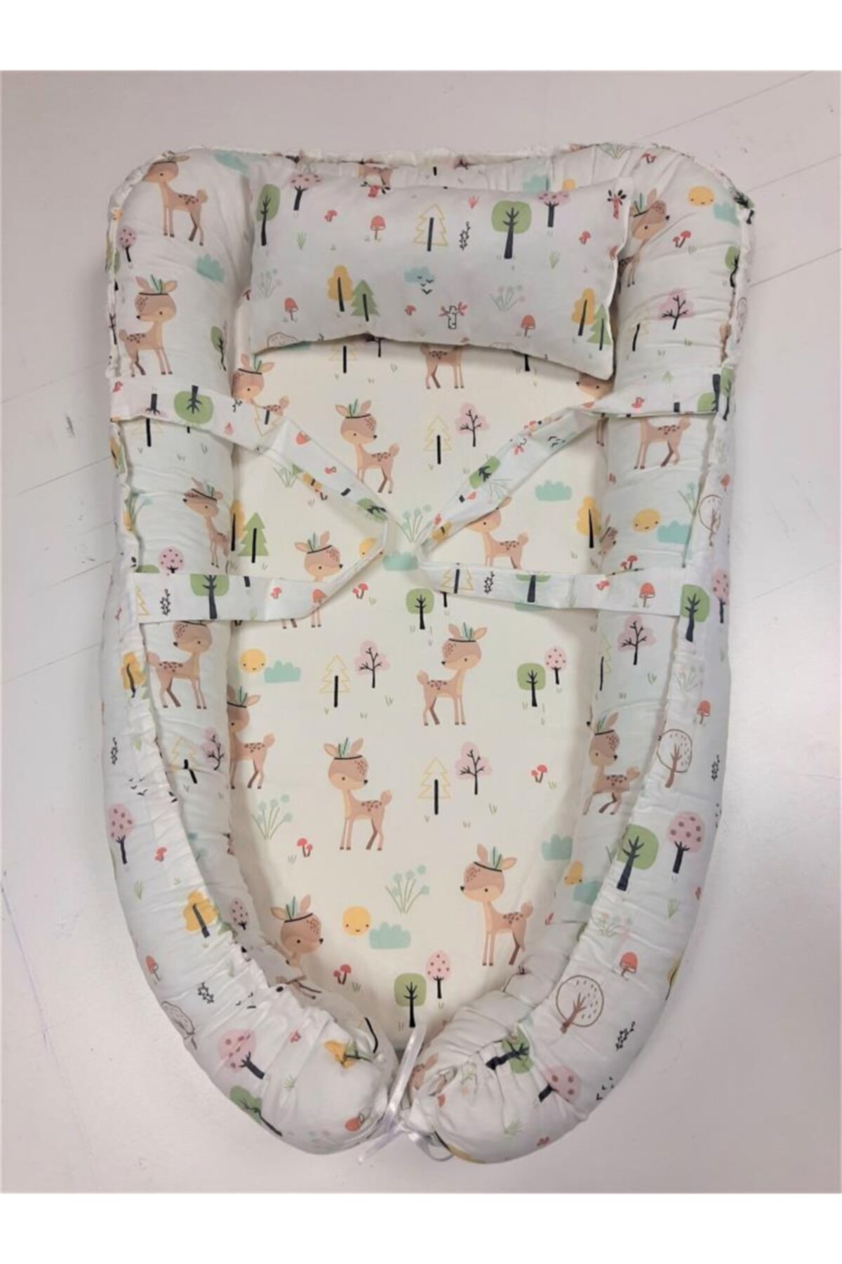 POKY BEBE Yeni Sezon Kız Erkek Bebek Anne Yanı Uyku Yatağı Yastığı-712