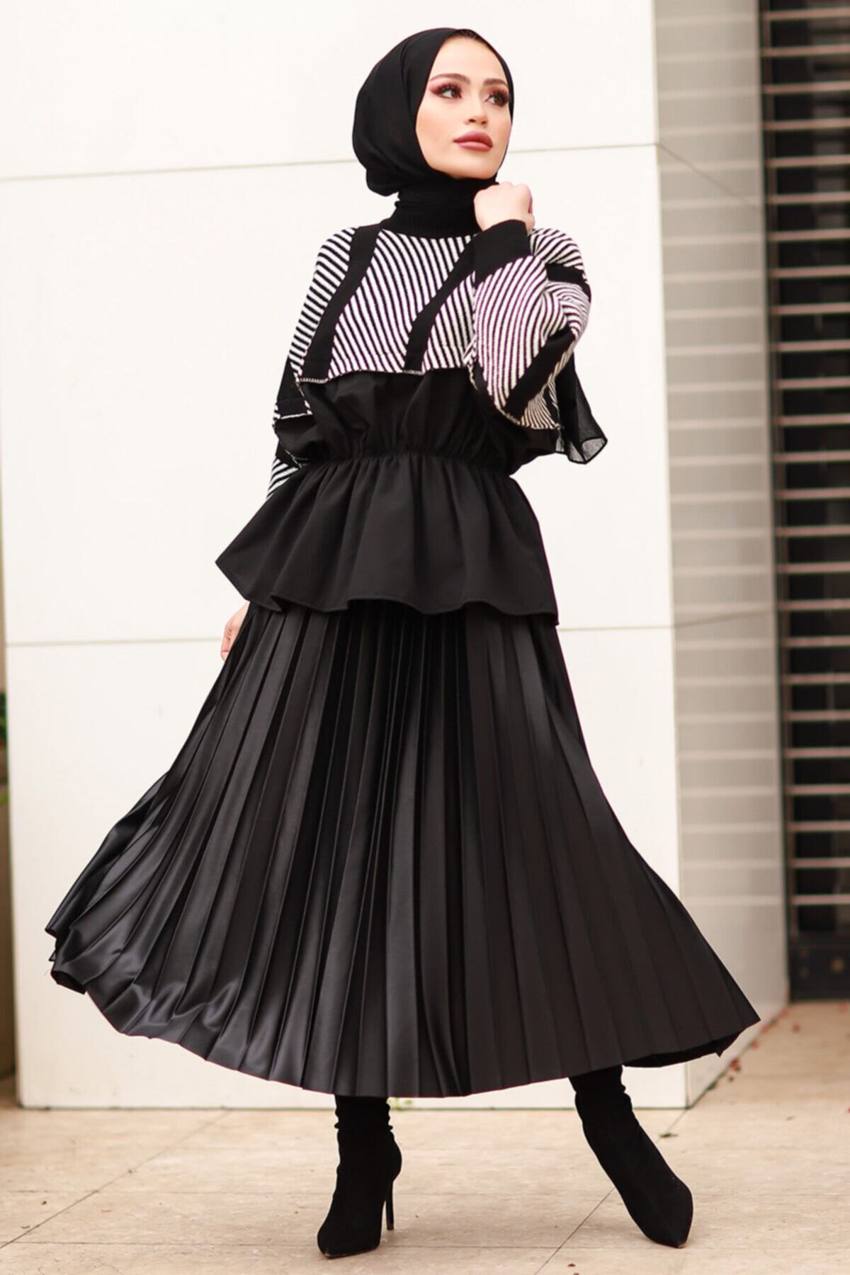 Moda Sahra Noor Tesettür Etek Siyah