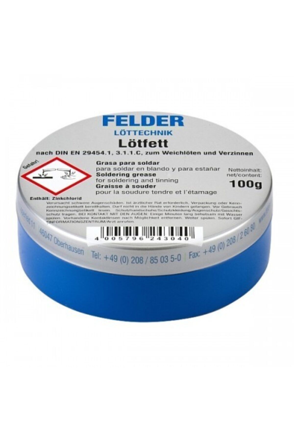 Soldex Felder Lötfett Lehim Pastası 50 Gr