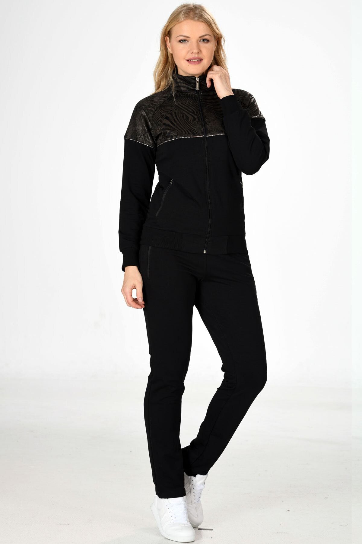 All black discount sweatsuit womens