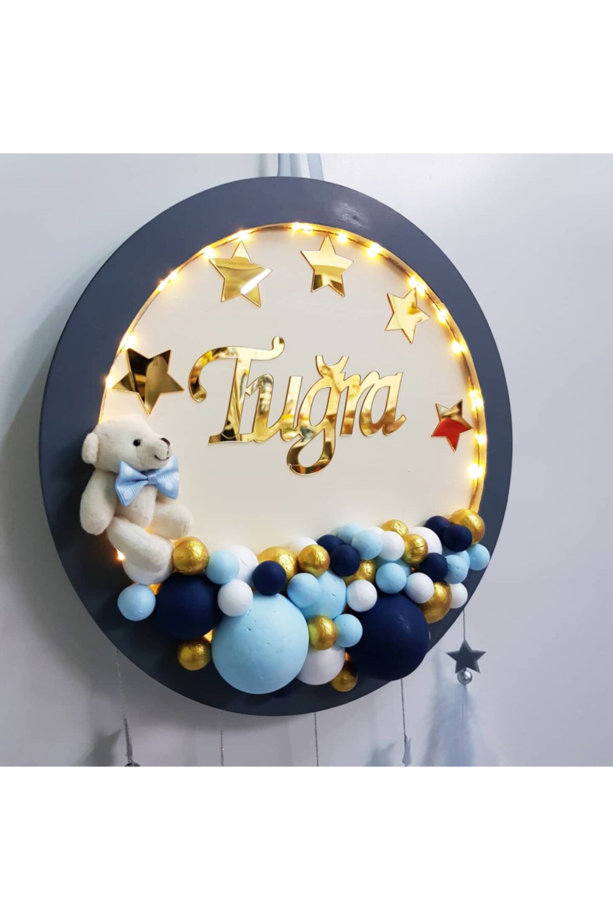 baby luks led isikli gri krem bubble ayicikli yuvarlak ahsap pano kapi susu fiyati yorumlari trendyol