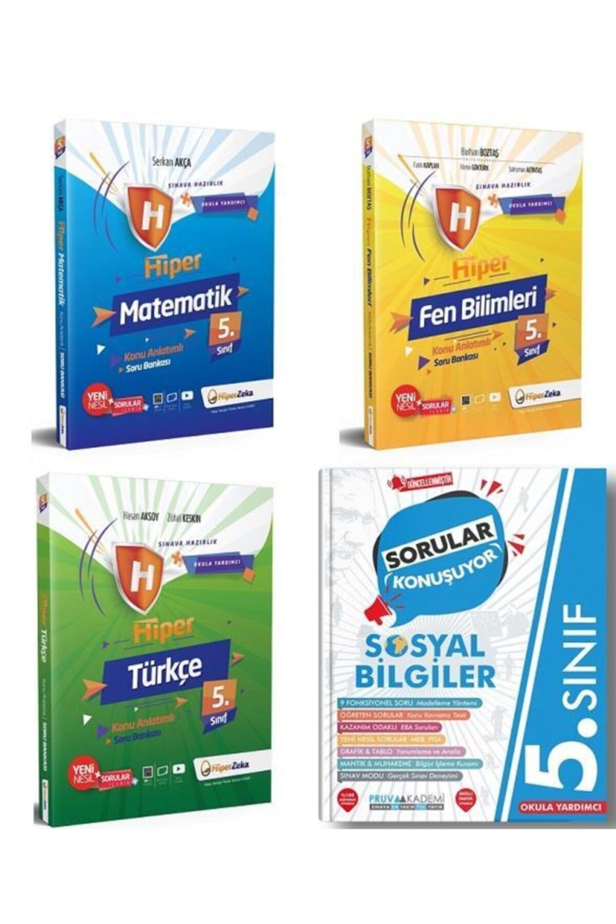 hiper zeka yayinlari hiper zeka 5 sinif turkce matematik fen bilimleri pruva akademi sosyal bilgiler sorular konusuyor fiyati yorumlari trendyol