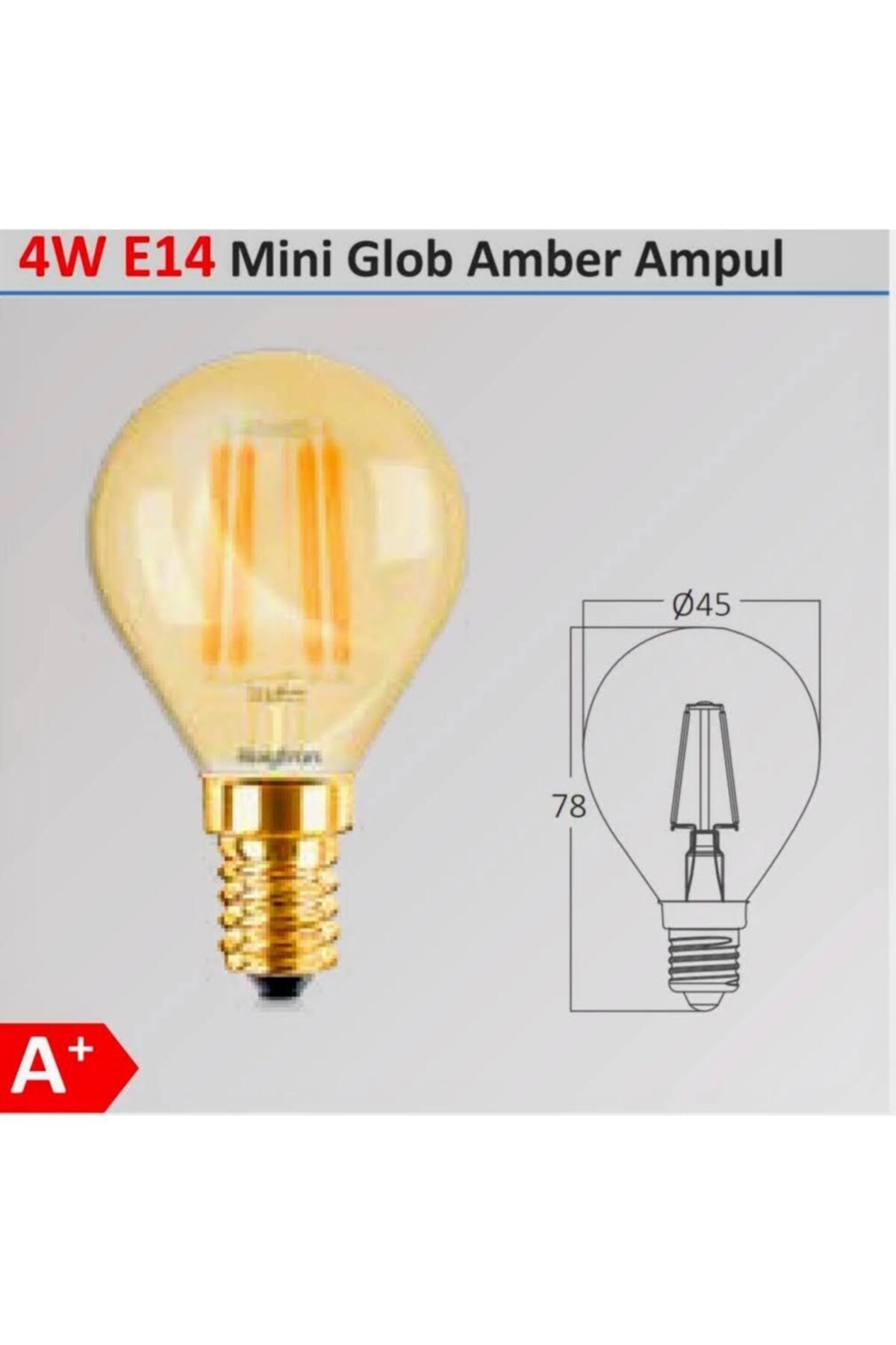 braytron 4w e14 mini glob amber led ampul 4 lu paket 2200k fiyati yorumlari trendyol