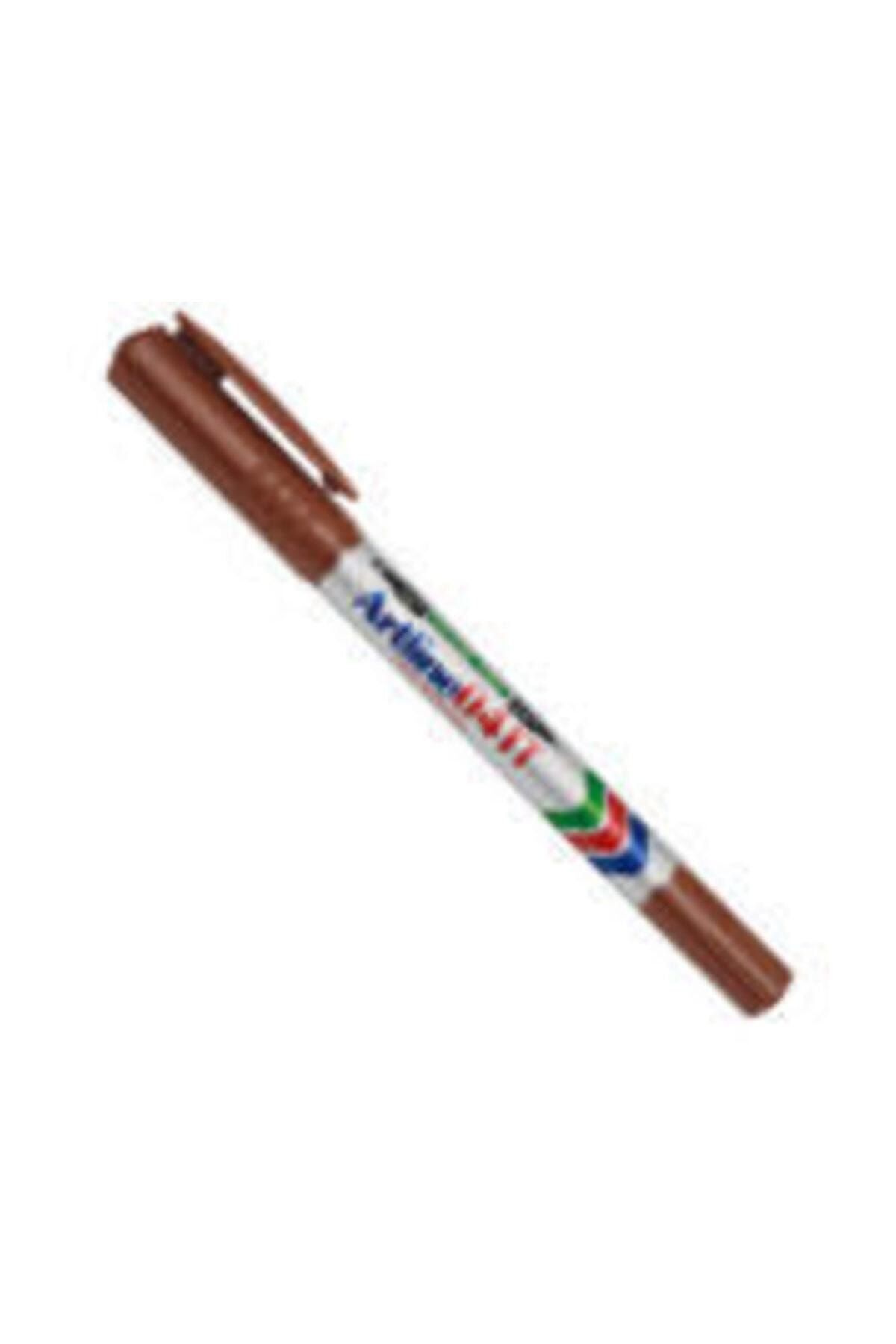 artline 041t Çift Uçlu Asetat/cd/dvd Kalemi Kahverengi