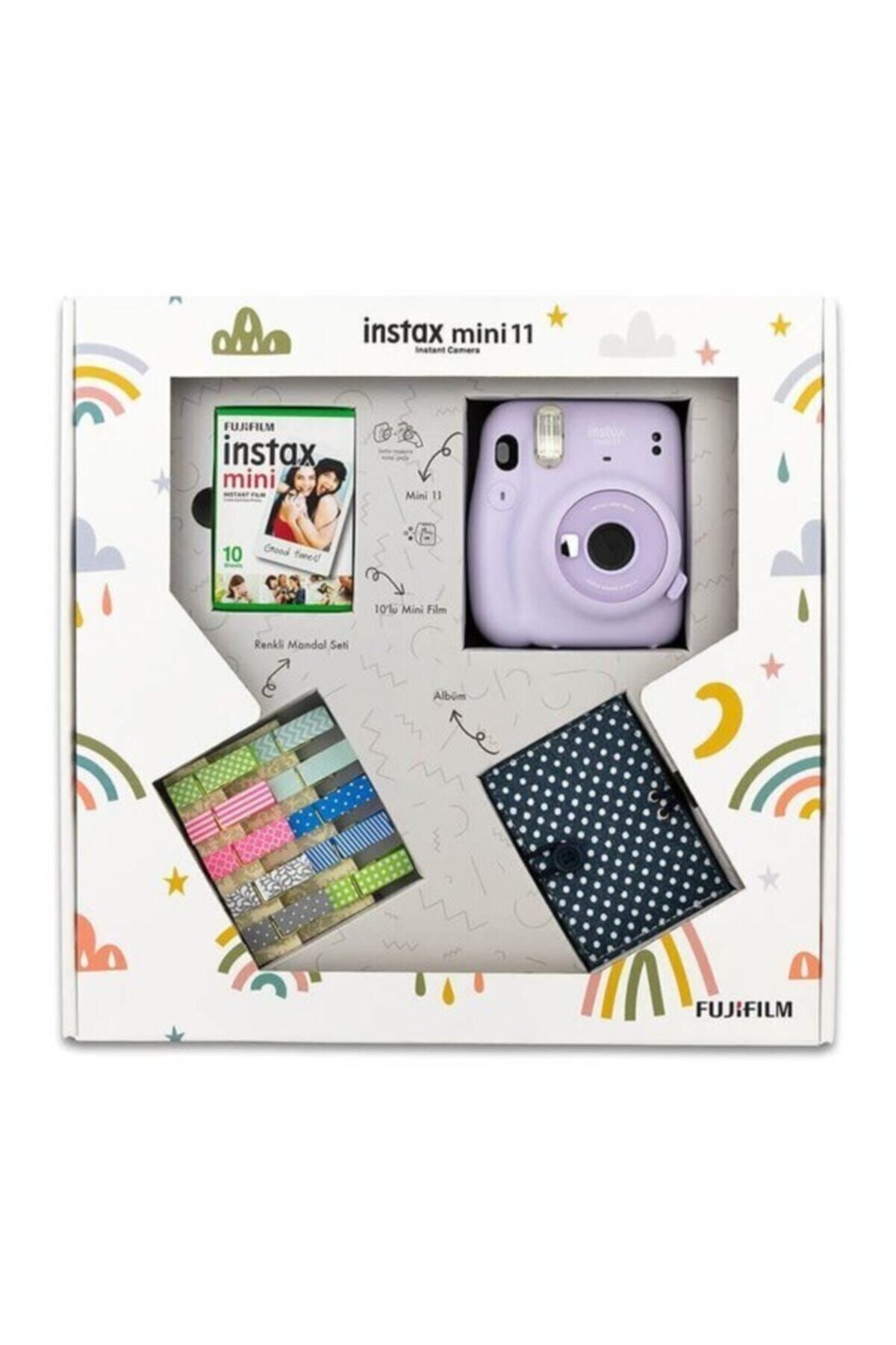 Fujifilm Instax Mini 11 Akordiyon Albüm Ve Mandallı Lila Box
