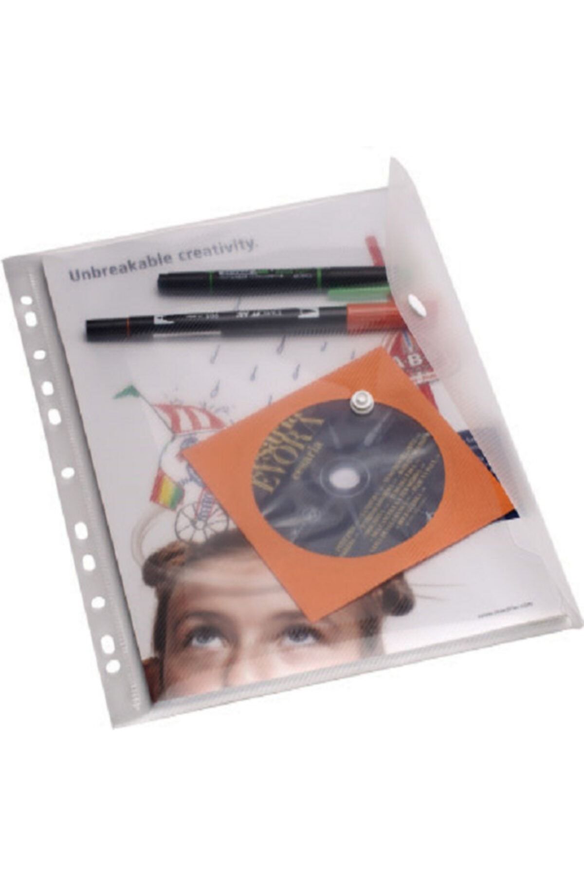 Serve A4 Çıtçıtlı Dosya Klasöre Takılabilir Dumanlı Şeffaf Sv6008