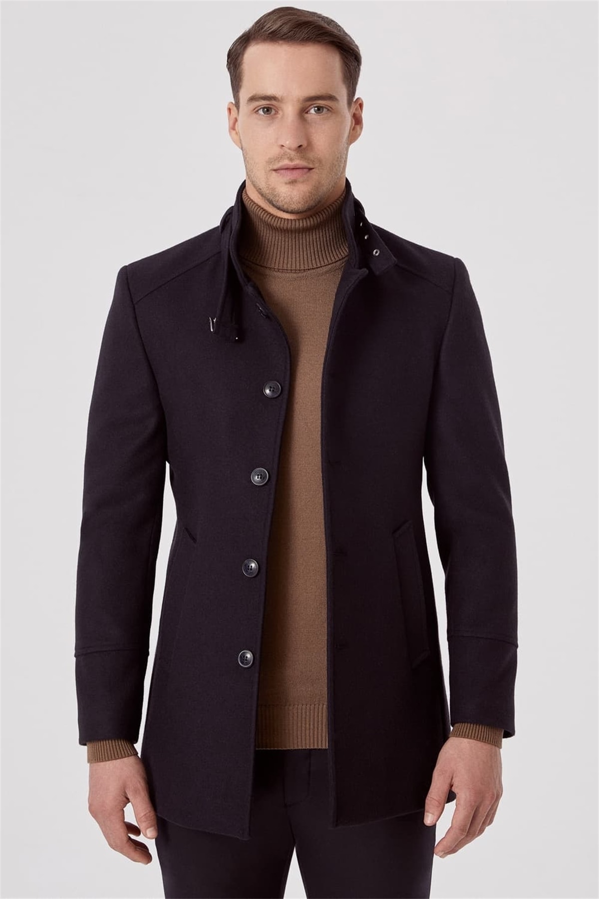 Efor Plt 069 Lacivert Klasik Palto