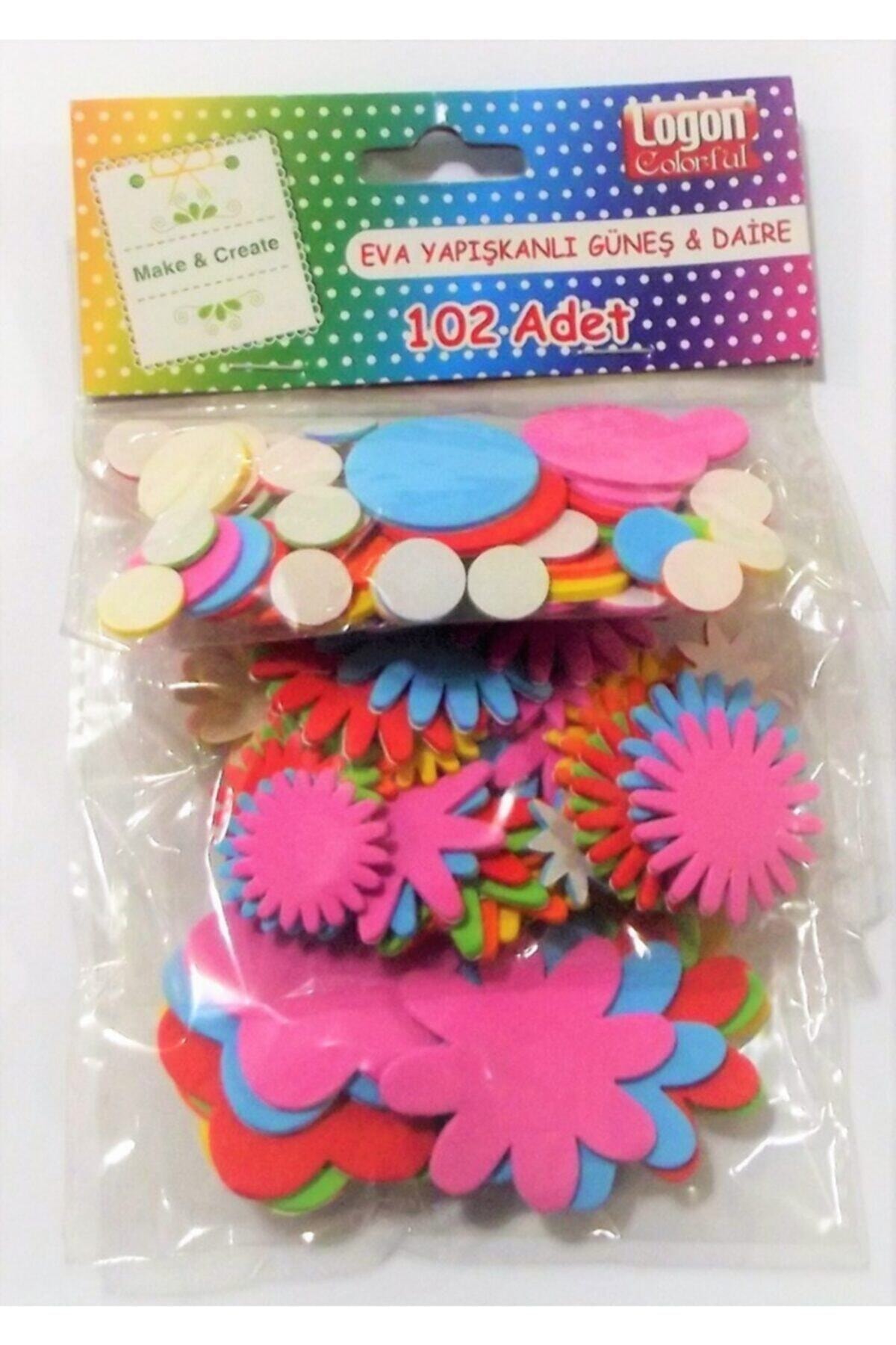 Logon Yapışkanlı Güneş Daire Ponpon 102 Adet