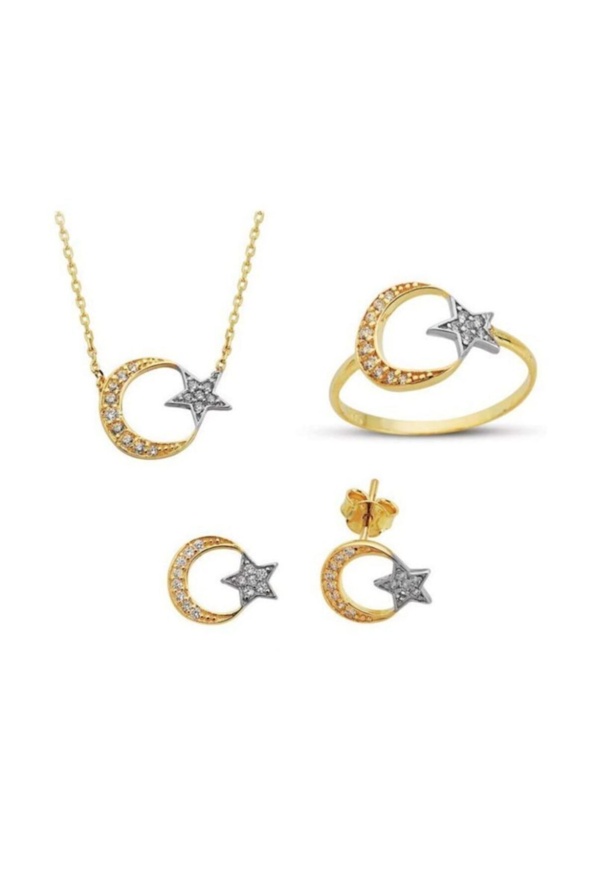 Sembol Gold Altın Ayyıldız 3'lü Takım