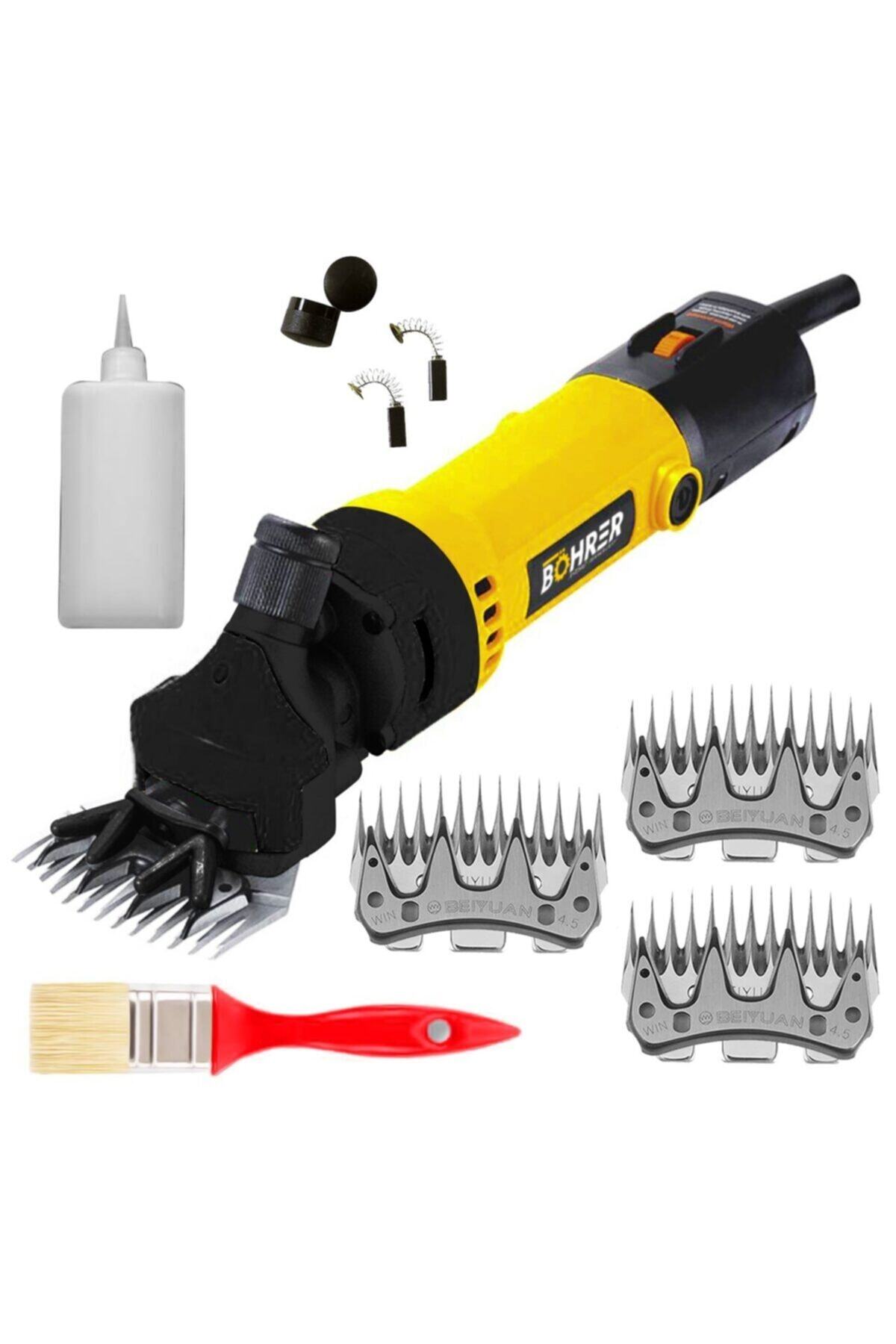 BÖHRER 1100 Watt X-torq Metal Şanzuman Koyun-keçi Kırkma Kırpma Makinesi +3 Adet Yedek Bıçak Tarak Hediyeli
