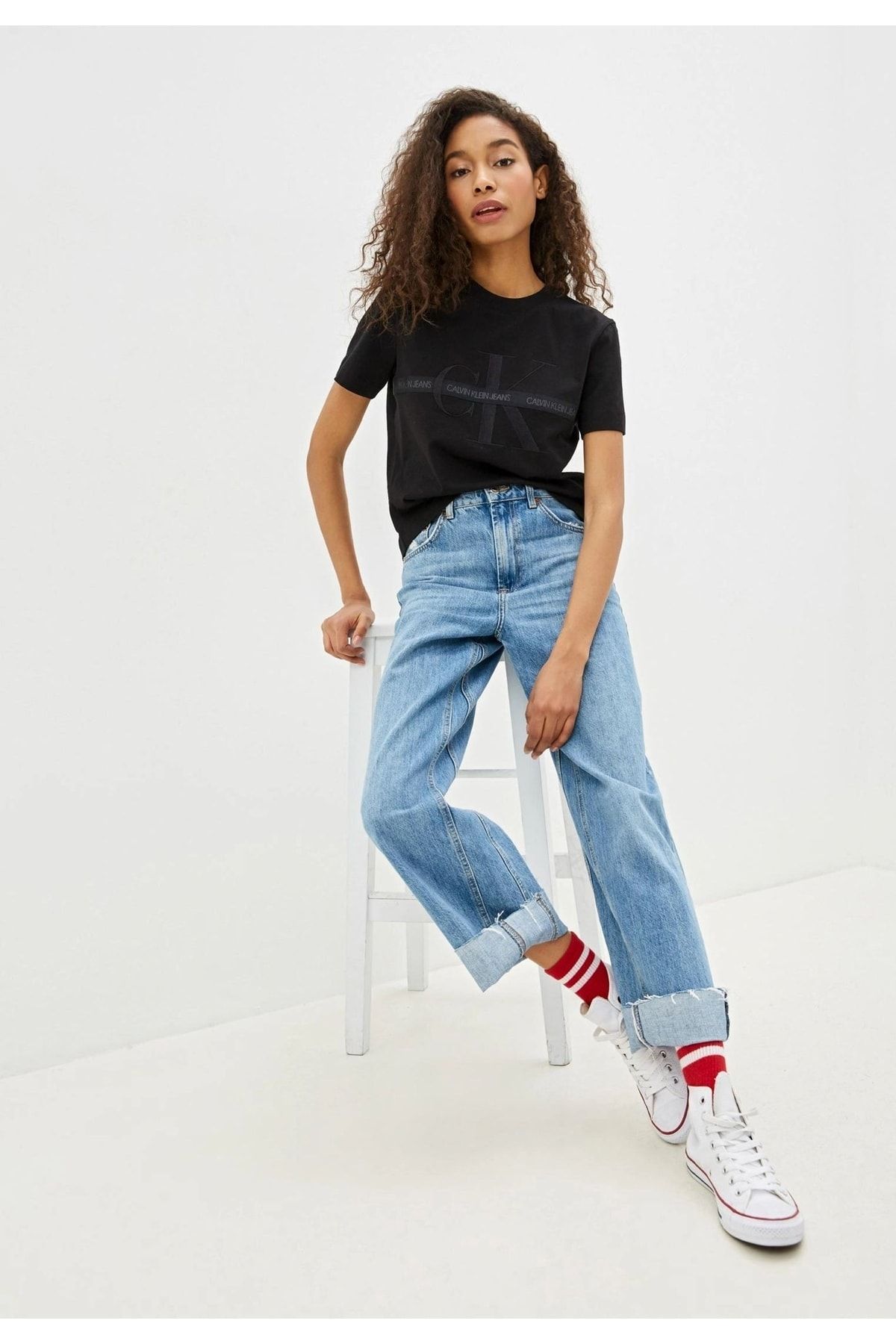 Calvin Klein Tapping Through Monogram Tee | Regular Fit T-shirt