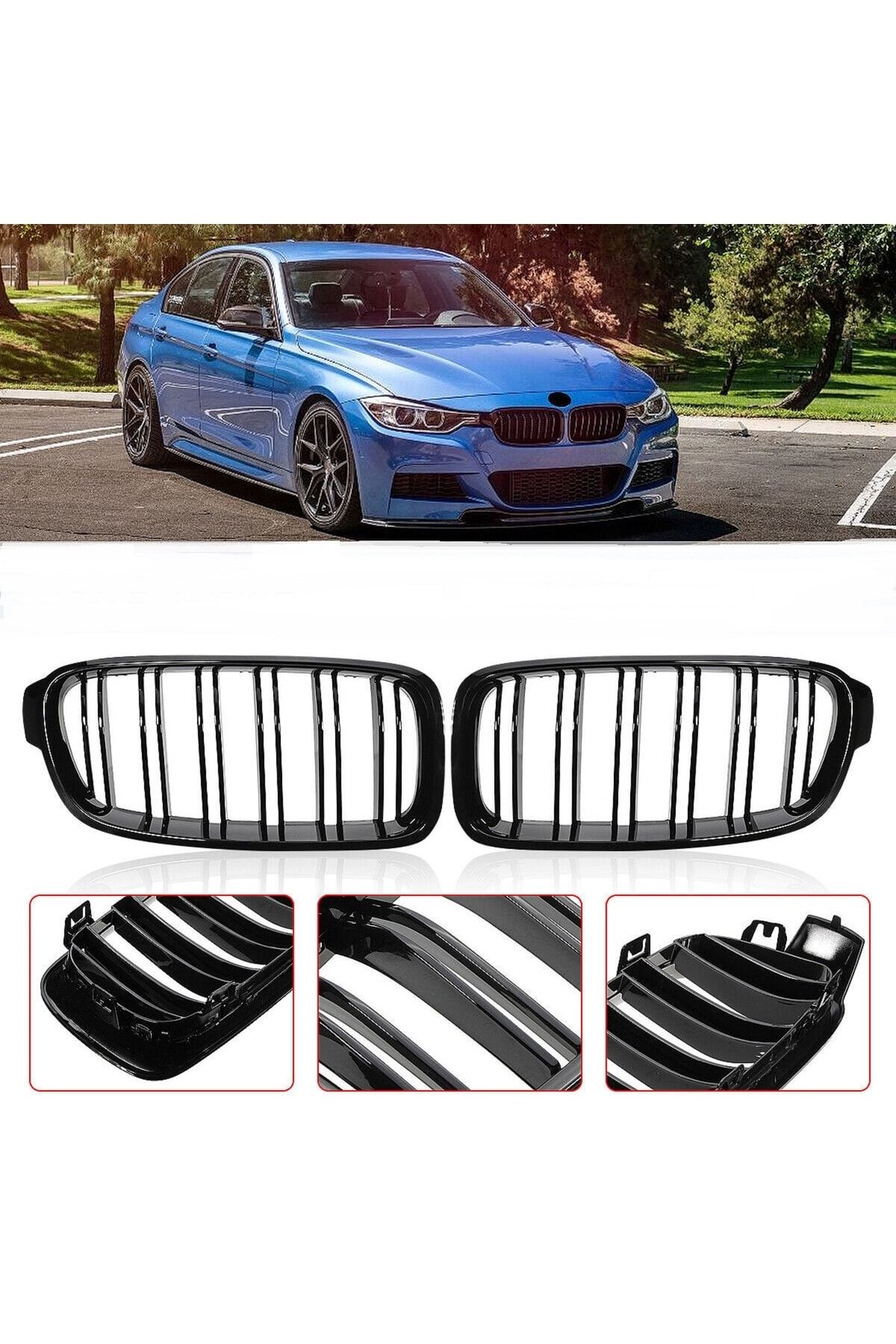 X POWER TUNİNG Bmw F30 M3 Grille Compatible - Trendyol