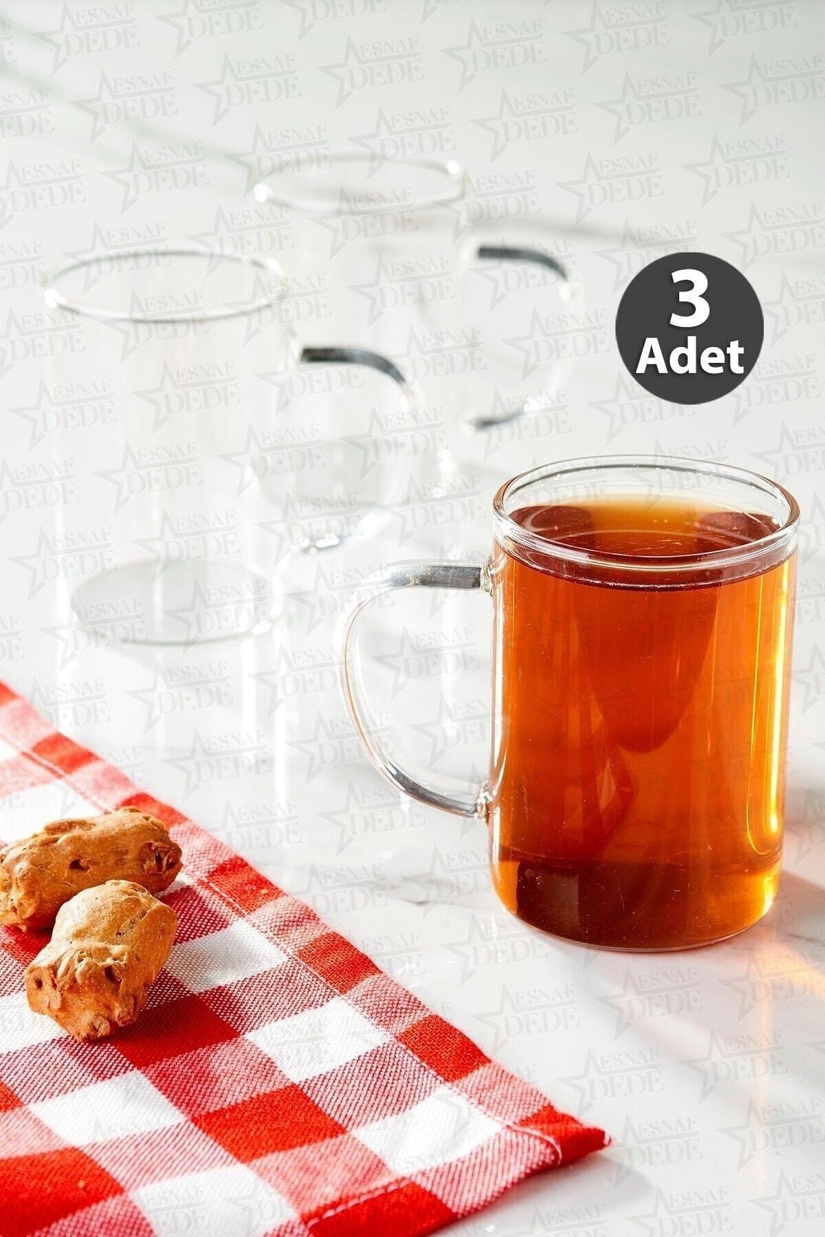 LOVE in KITCHEN Glass Cup Mug Set Fine Borosilicate Heat Fire