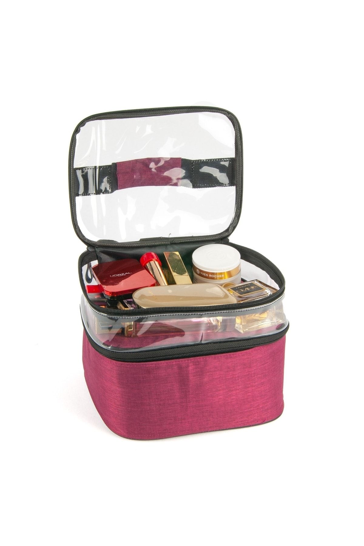 Multi compartment makeup 2024 bag