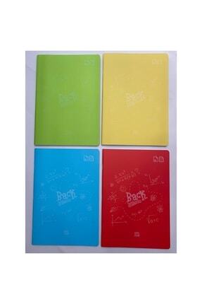 Back A4 Defter Plastik Kapak Tel Dikişli 80 Yaprak 2 Çizgili +2 Kareli ( 4 Adet ) Image 0