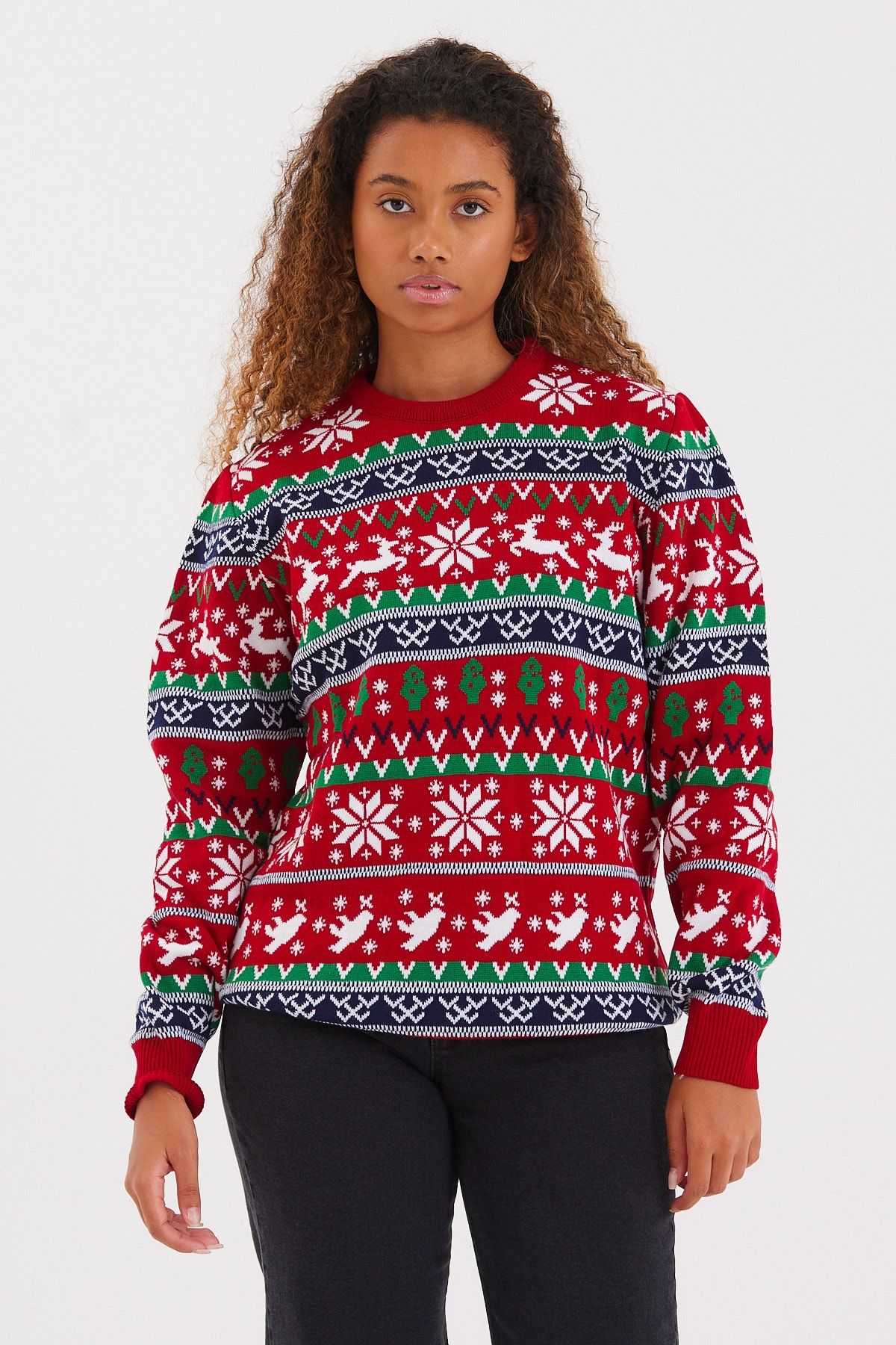 Womens green sale christmas sweater