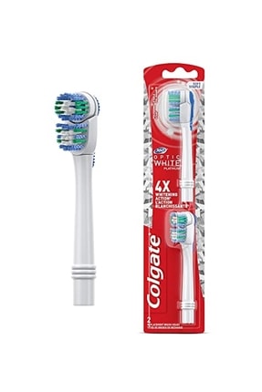 360 Pilli Optik Beyaz Platinum Beyazlatıcı Yumuşak Diş Fırçası Yedek Başlık 1+1 Image 0