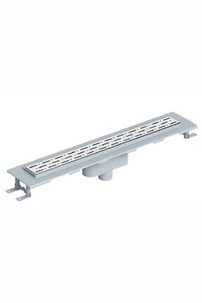 Paslanmaz Duş Kanalı 33 Cm Seramik Etekli Yer Süzgeci Duş Izgarası Güçlü Image 0