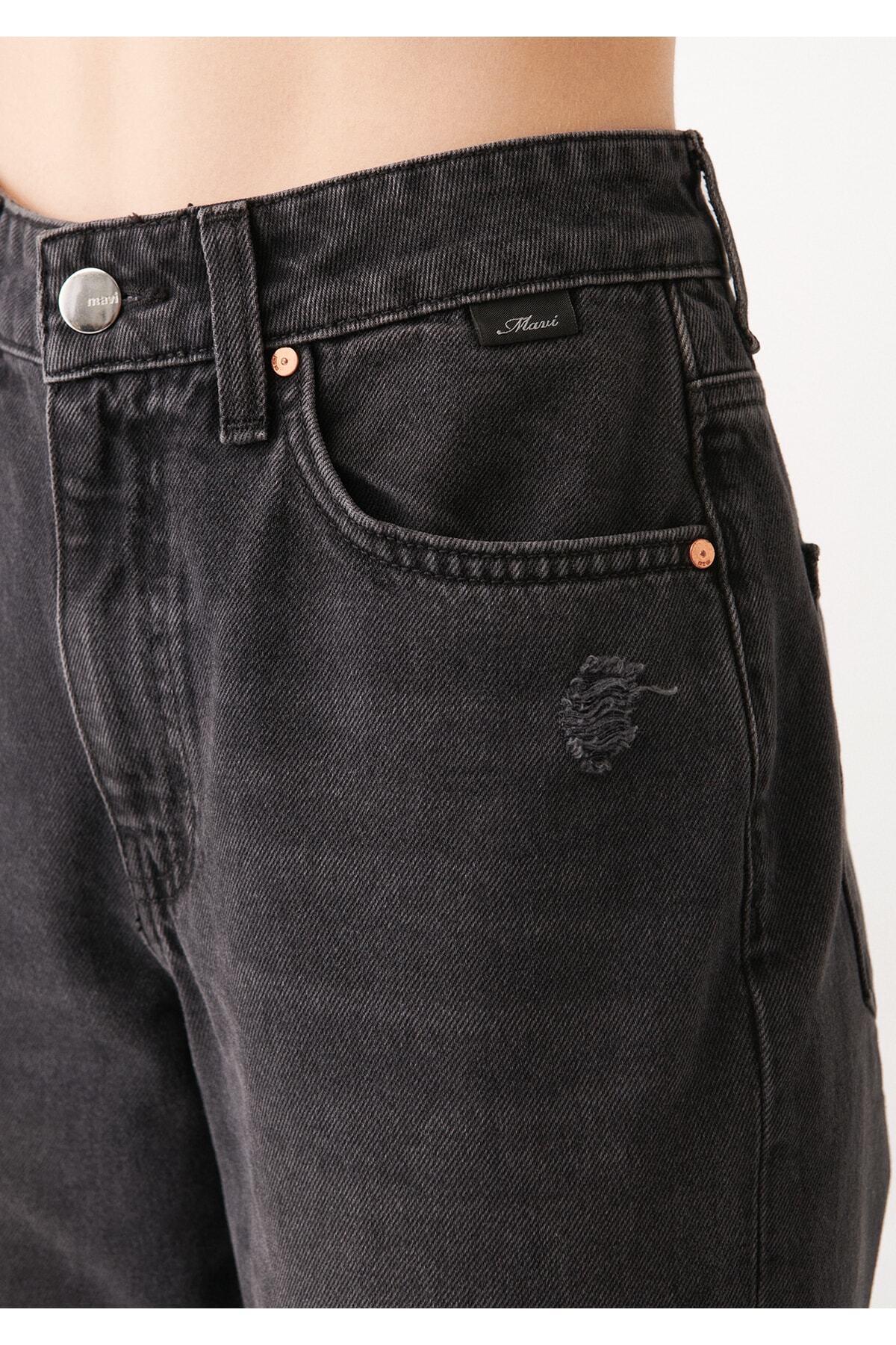 شلوار جین خاکستری پاره شده نیویورک 101441-80793