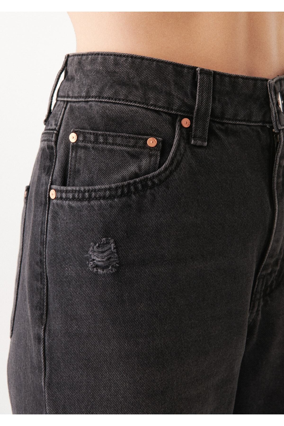 شلوار جین خاکستری پاره شده نیویورک 101441-80793