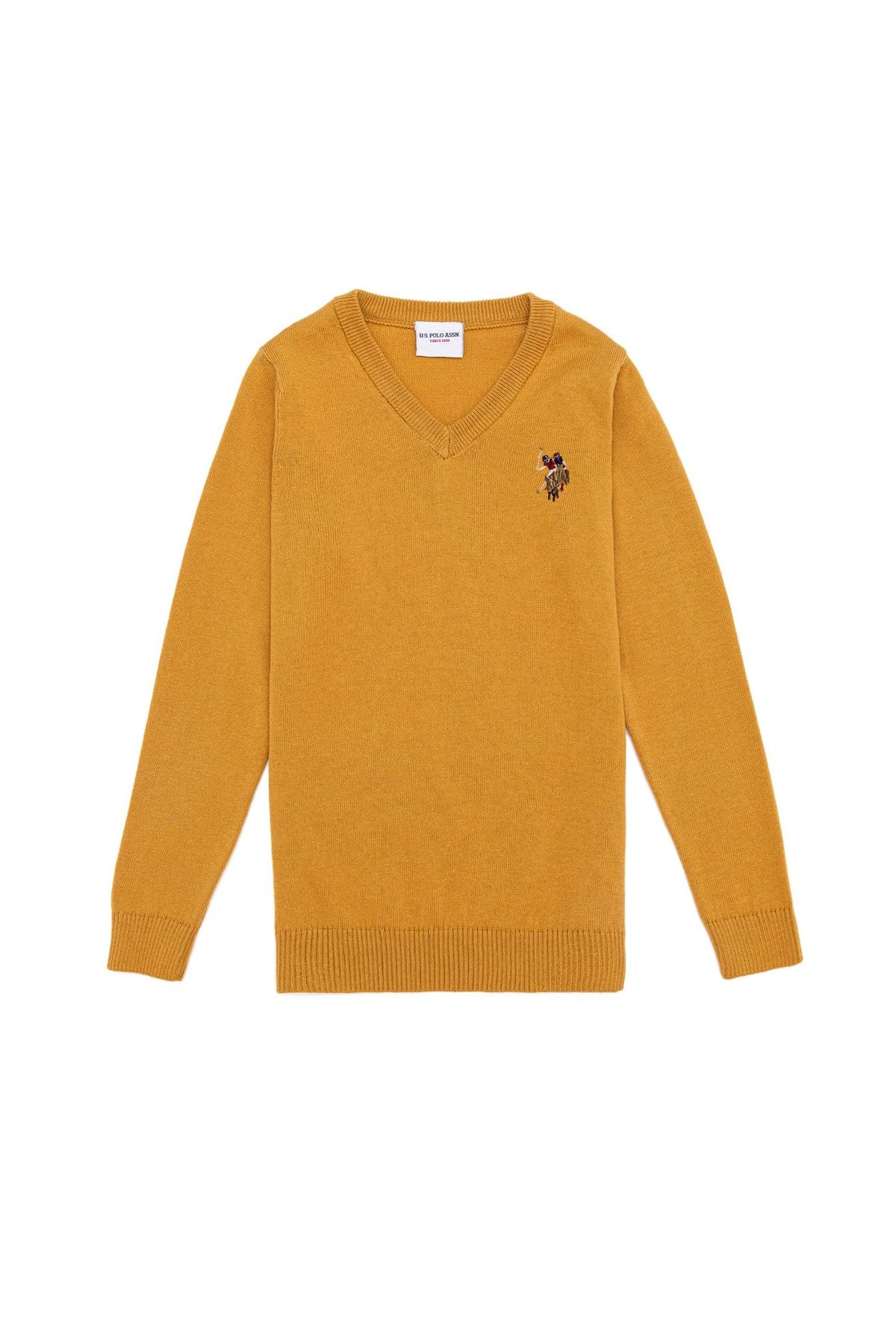 Yellow polo v new arrivals neck