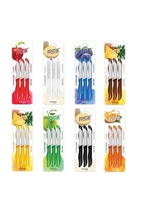Plastik Saplı 6lı Meyve Bıçak Seti Sarı Renk 43025 Image 0