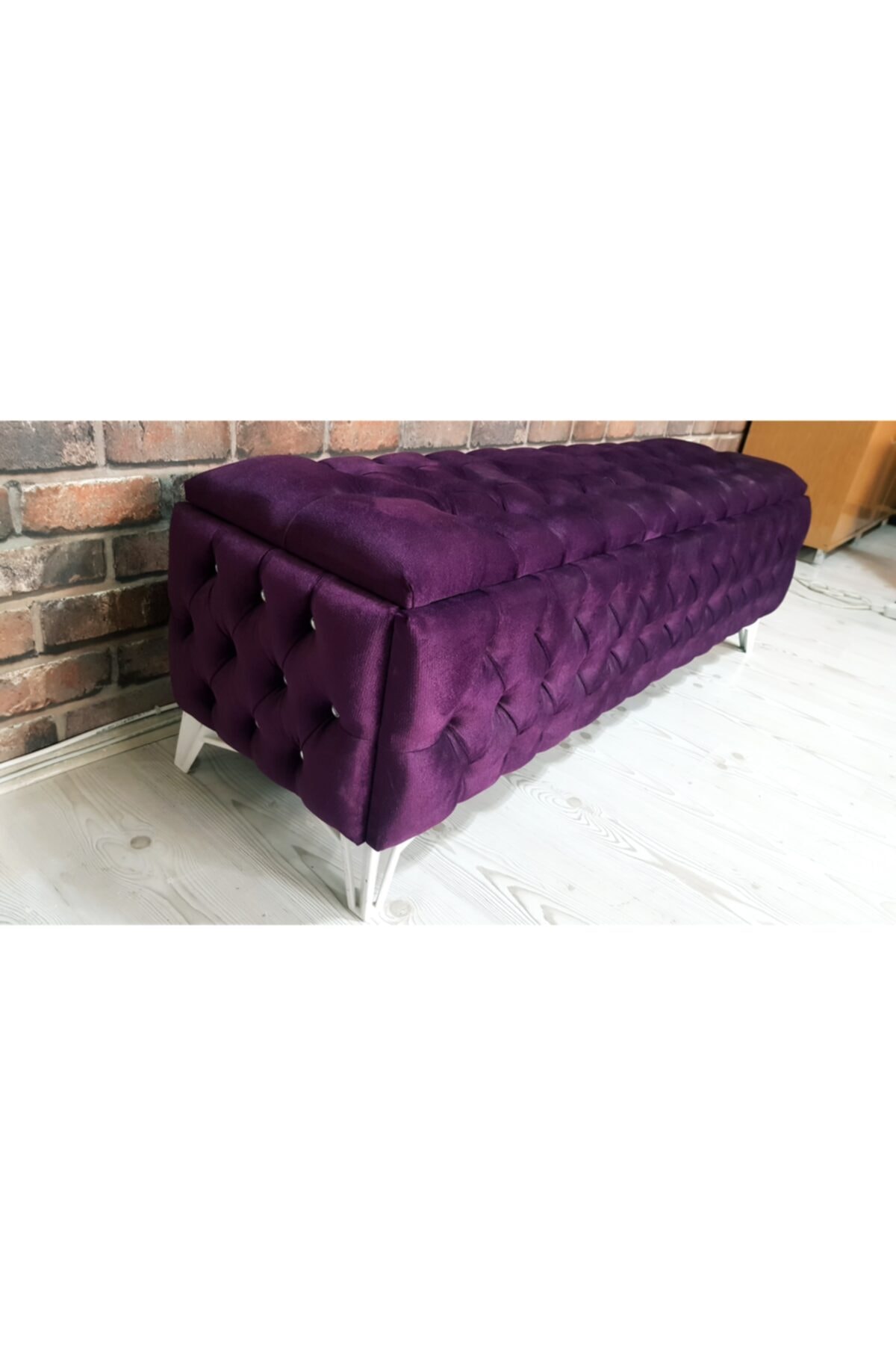 Emba mobilya Lüx Taşlı Puf Sandıklı Bençh